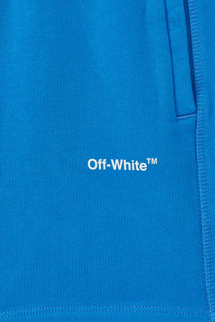 Diag Print Logo Cotton Track Shorts